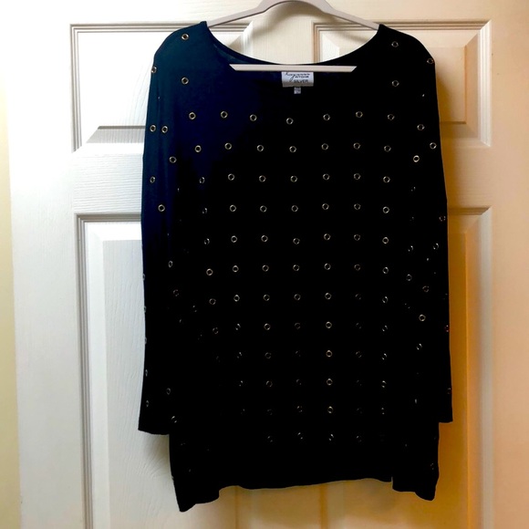 Lynn Ritchie metallic gold tunic. Size small. - Picture 1 of 4